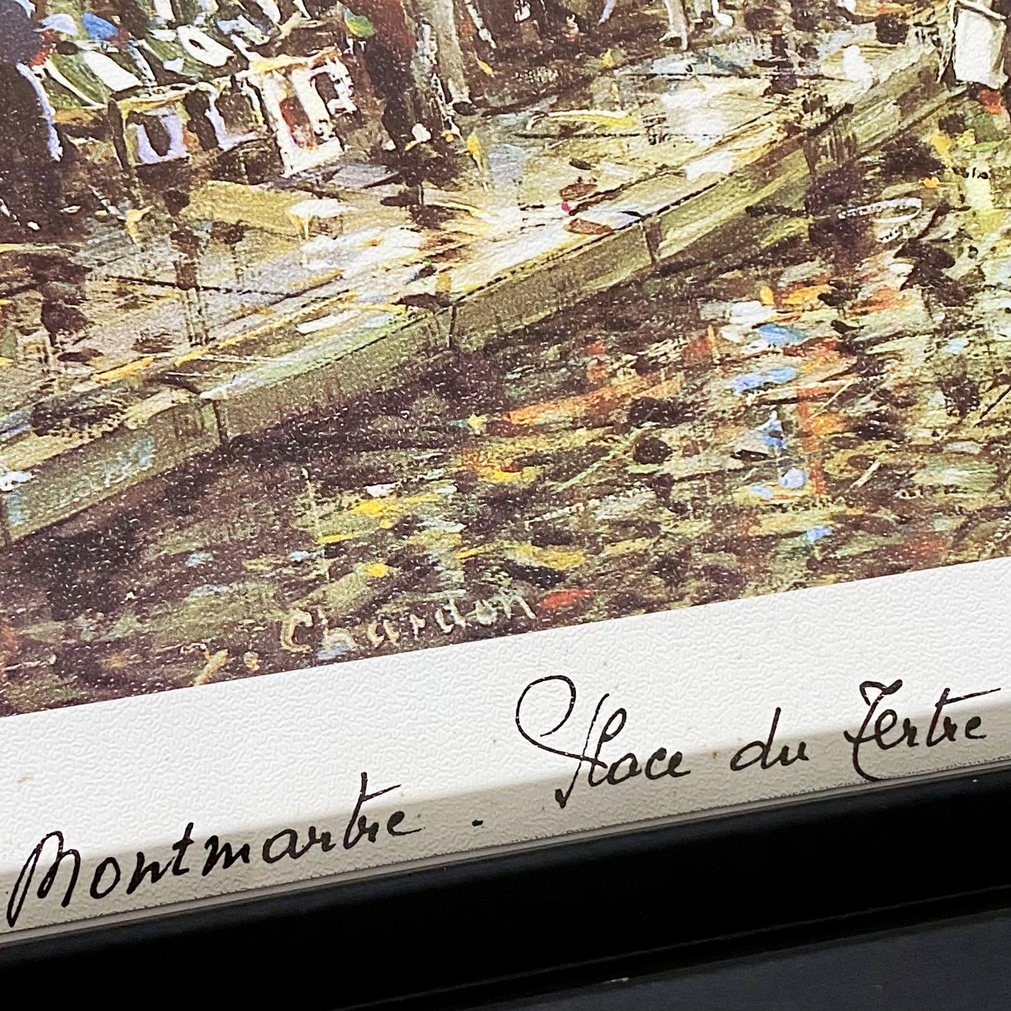 Vintage Place Du Tertre Paris Art Print By Jacques Chardon Framed With Glazing