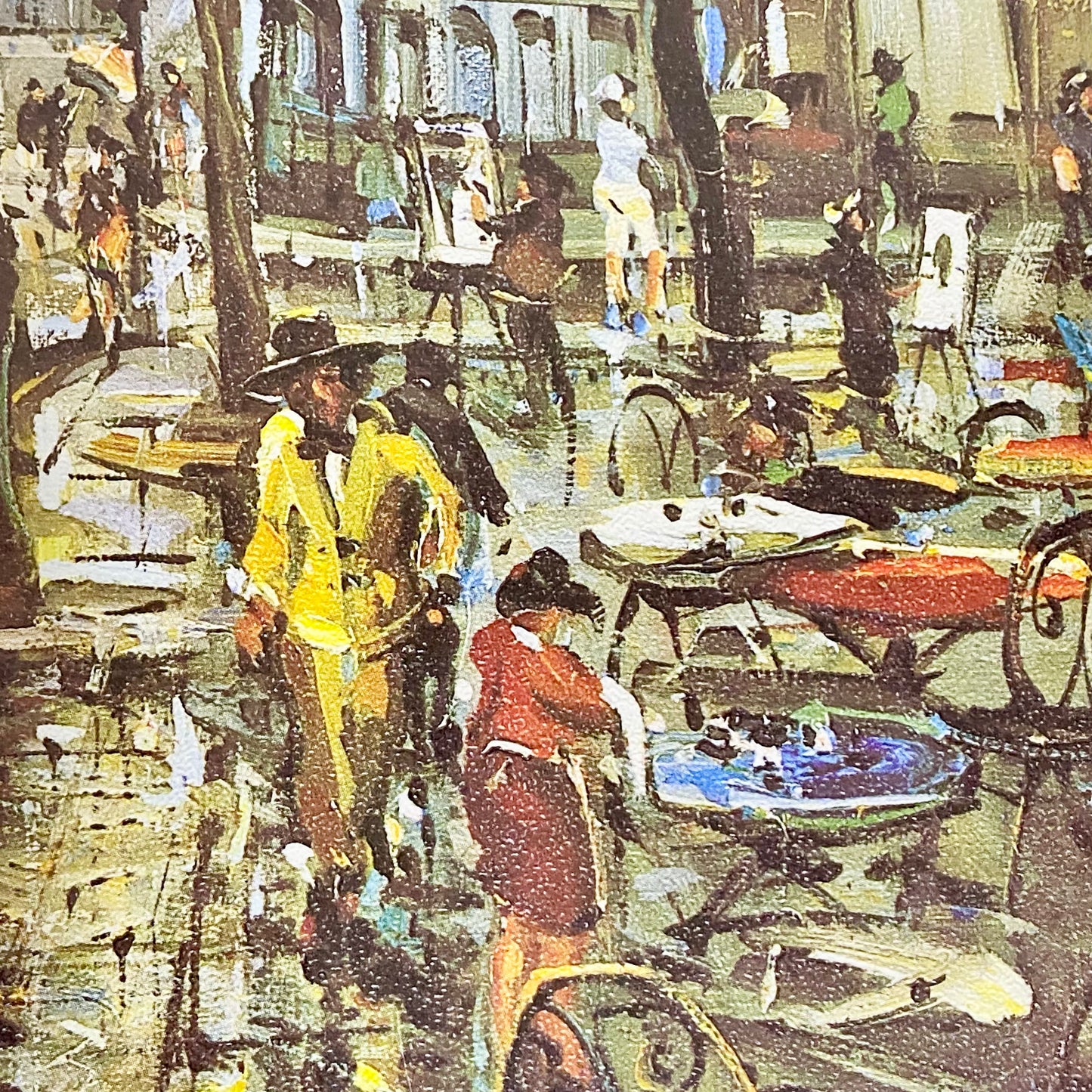 Vintage Place Du Tertre Paris Art Print By Jacques Chardon Framed With Glazing