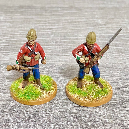 2x 28mm 24th Regt Of Foot Painted Plastic Miniatures Zulu 1879 War Games #7