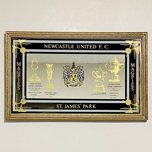 Vintage Newcastle United FC St James Park Honour Collectible Mirror Framed Rare