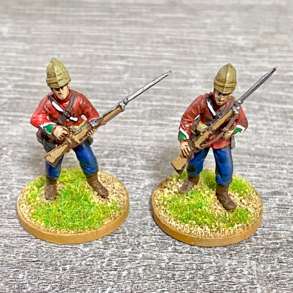 2x 28mm 24th Regt Of Foot Painted Plastic Miniatures Zulu 1879 War Games #13