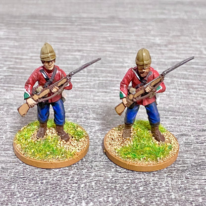 2x 28mm 24th Regt Of Foot Painted Plastic Miniatures Zulu 1879 War Games #14
