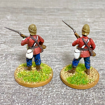 2x 28mm 24th Regt Of Foot Painted Plastic Miniatures Zulu 1879 War Games #14