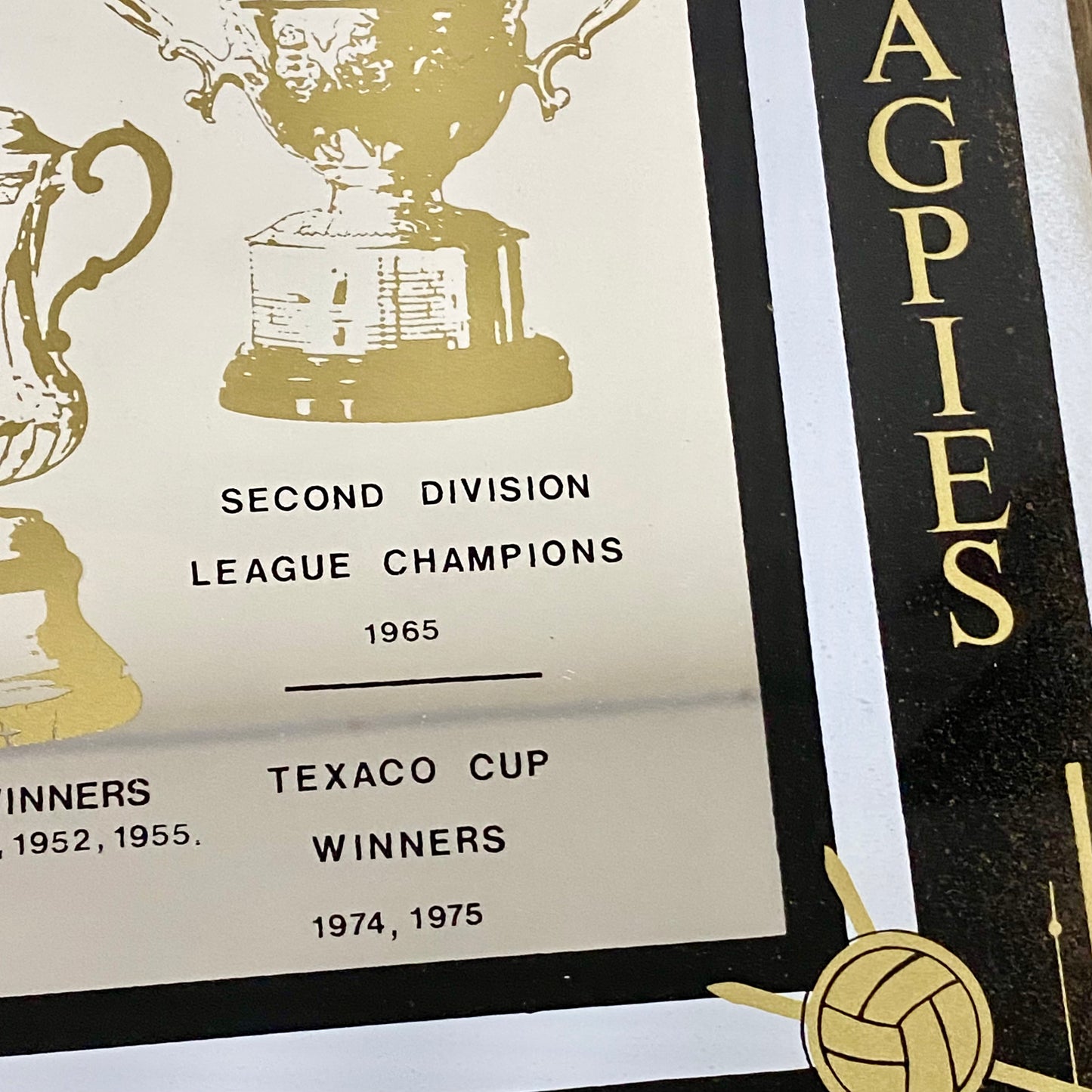 Vintage Newcastle United FC St James Park Honour Collectible Mirror Framed Rare