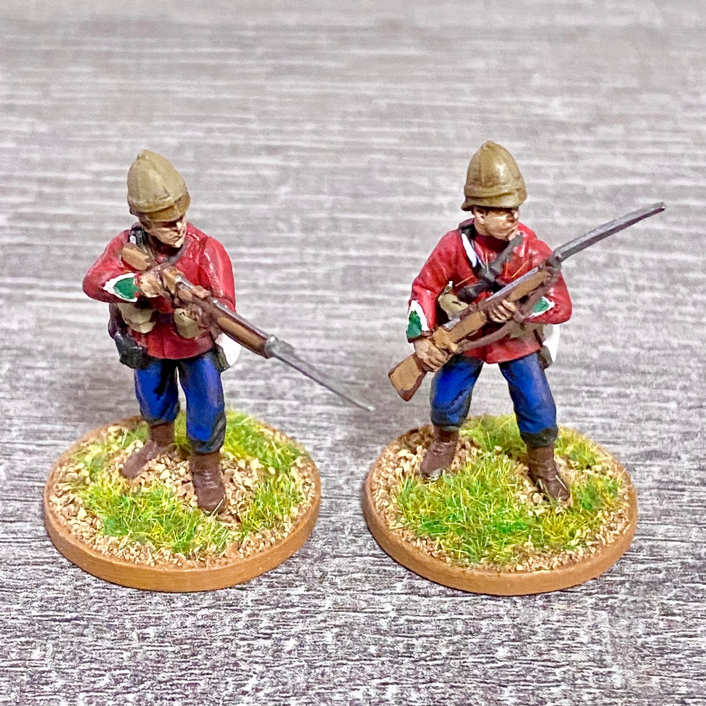 2x 28mm 24th Regt Of Foot Painted Plastic Miniatures Zulu 1879 War Games #15