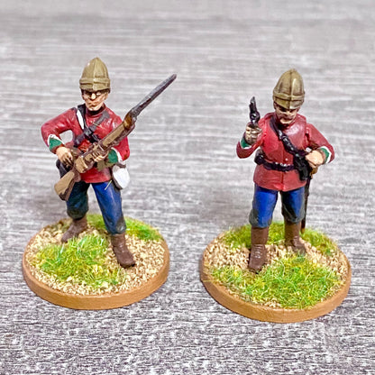 2x 28mm 24th Regt Of Foot Painted Plastic Miniatures Zulu 1879 War Games #17