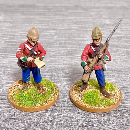 2x 28mm 24th Regt Of Foot Painted Plastic Miniatures Zulu 1879 War Games #18