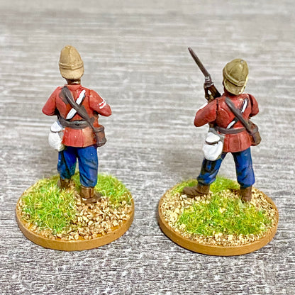 2x 28mm 24th Regt Of Foot Painted Plastic Miniatures Zulu 1879 War Games #18