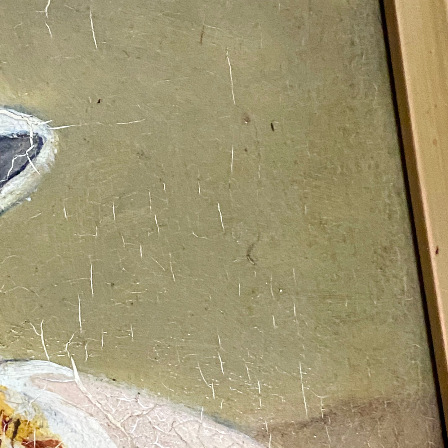 Antique Portrait Of Lady Holding Flowers Oil On Board Painting Victorian Framed