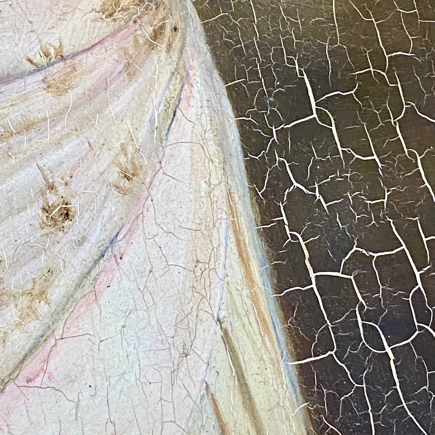 Antique Portrait Of Lady Holding Flowers Oil On Board Painting Victorian Framed