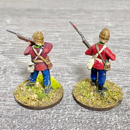 2x 28mm 24th Regt Of Foot Painted Plastic Miniatures Figs Zulu 1879 Wargames #1