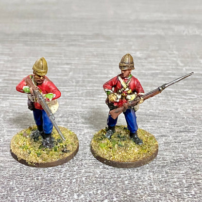 2x 28mm 24th Regt Of Foot Painted Plastic Miniatures Figs Zulu 1879 Wargames #2