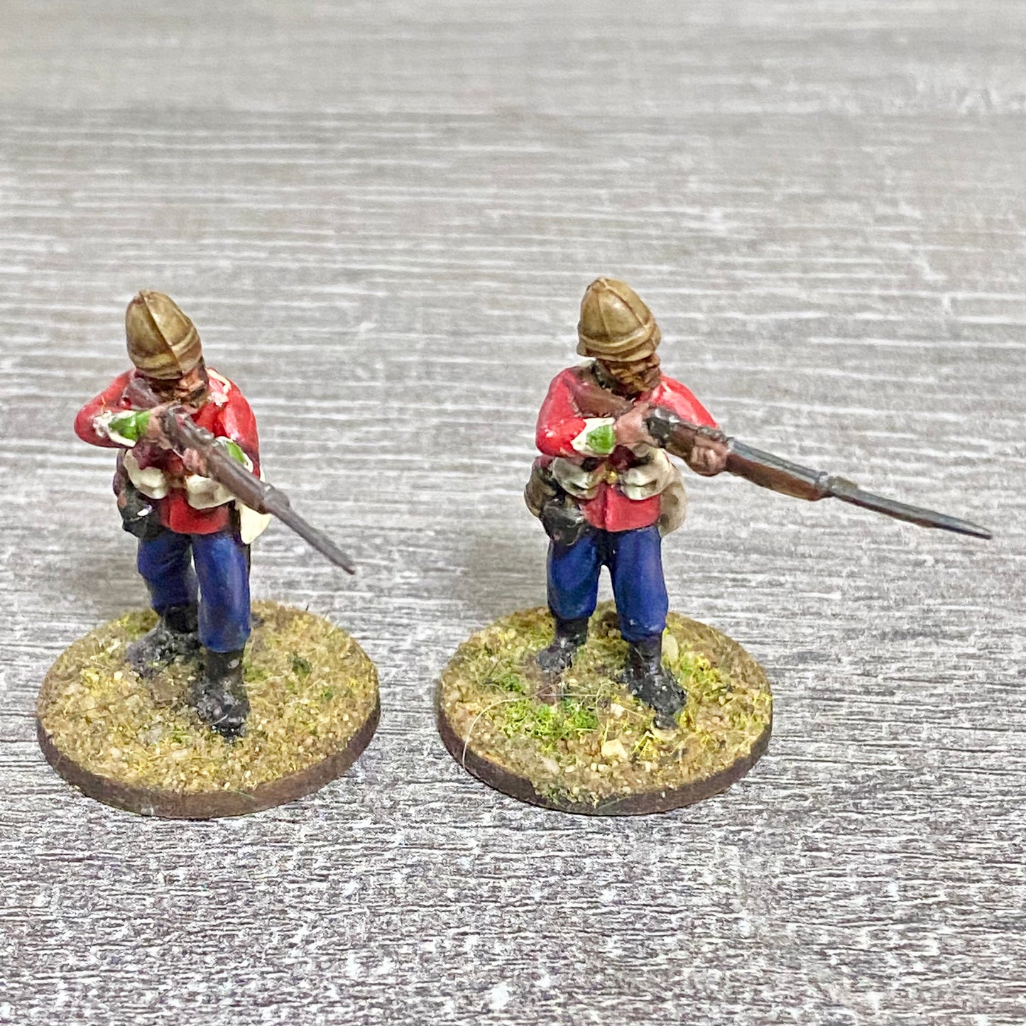2x 28mm 24th Regt Of Foot Painted Plastic Miniatures Figs Zulu 1879 Wargames #3