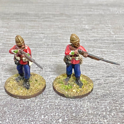 2x 28mm 24th Regt Of Foot Painted Plastic Miniatures Figs Zulu 1879 Wargames #3