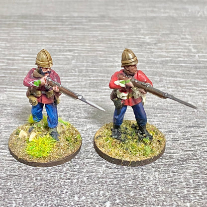 2x 28mm 24th Regt Of Foot Painted Plastic Miniatures Figs Zulu 1879 Wargames #5