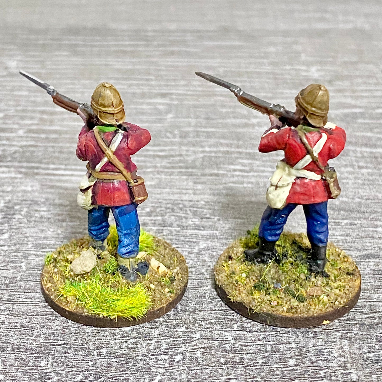 2x 28mm 24th Regt Of Foot Painted Plastic Miniatures Figs Zulu 1879 Wargames #5