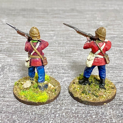 2x 28mm 24th Regt Of Foot Painted Plastic Miniatures Figs Zulu 1879 Wargames #5