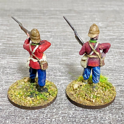 2x 28mm 24th Regt Of Foot Painted Plastic Miniatures Figs Zulu 1879 Wargames #6