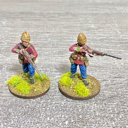 2x 28mm 24th Regt Of Foot Painted Plastic Miniatures Figs Zulu 1879 Wargames #7