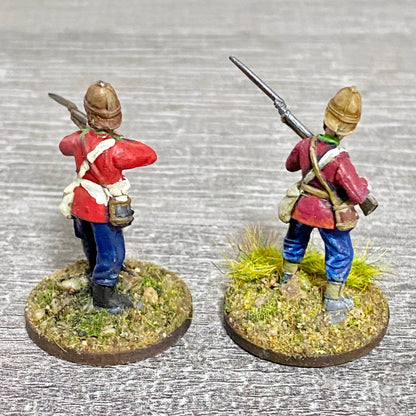 2x 28mm 24th Regt Of Foot Painted Plastic Miniatures Figs Zulu 1879 Wargames #8