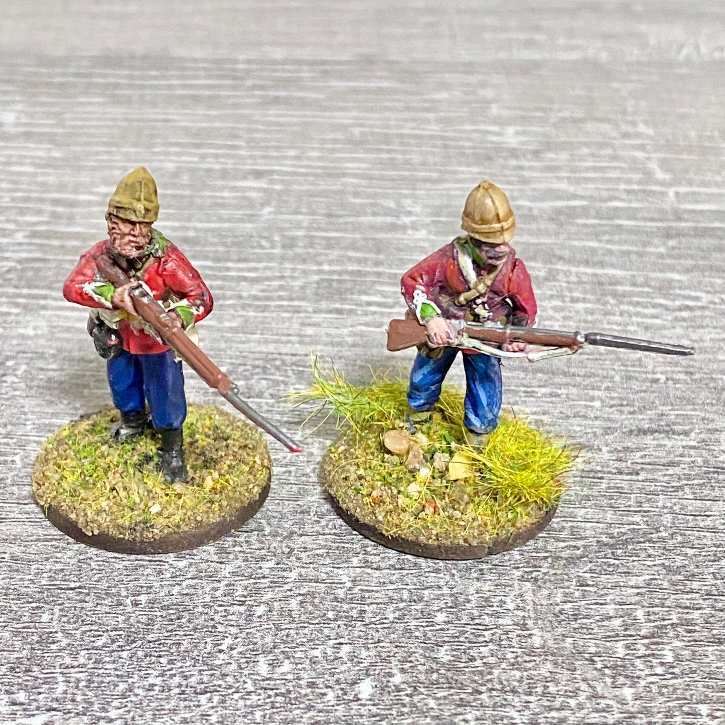 2x 28mm 24th Regt Of Foot Painted Plastic Miniatures Figs Zulu 1879 Wargames #9