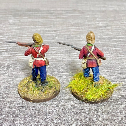 2x 28mm 24th Regt Of Foot Painted Plastic Miniatures Figs Zulu 1879 Wargames #9