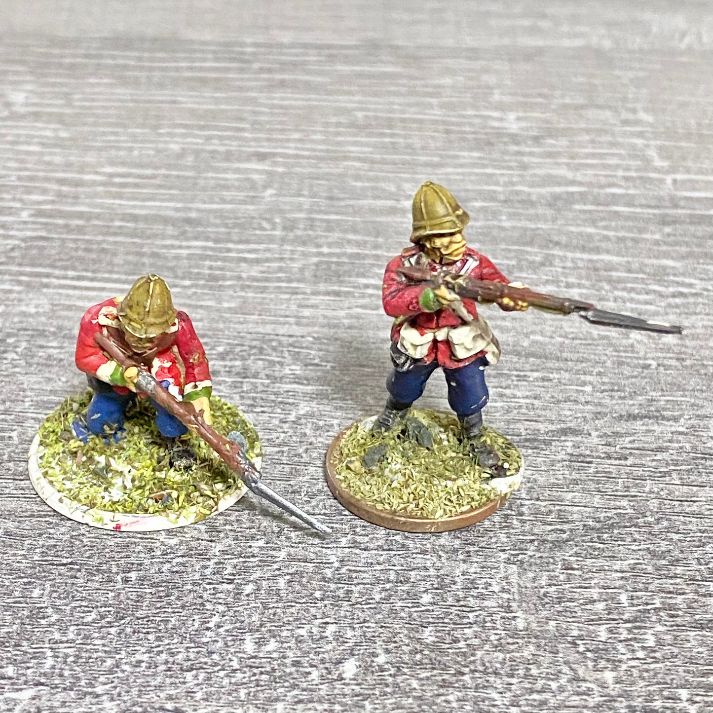 2x 28mm 24th Regt Of Foot Painted Plastic Miniatures Figs Zulu 1879 Wargames #11