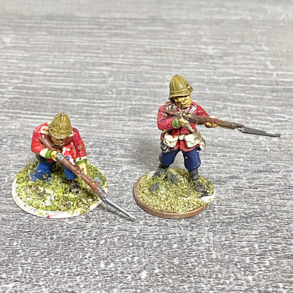 2x 28mm 24th Regt Of Foot Painted Plastic Miniatures Figs Zulu 1879 Wargames #11