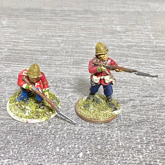 2x 28mm 24th Regt Of Foot Painted Plastic Miniatures Figs Zulu 1879 Wargames #11