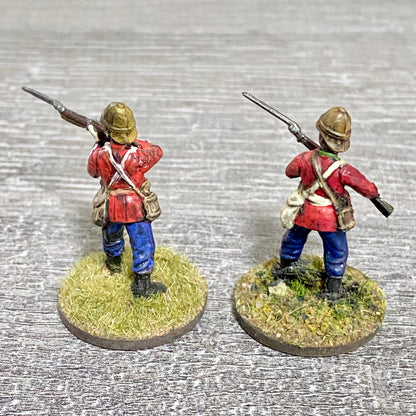 2x 28mm 24th Regt Of Foot Painted Plastic Miniatures Figs Zulu 1879 Wargames #12