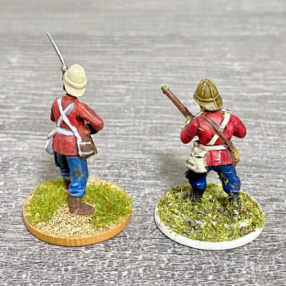 2x 28mm 24th Regt Of Foot Painted Plastic Miniatures Figs Zulu 1879 Wargames #13