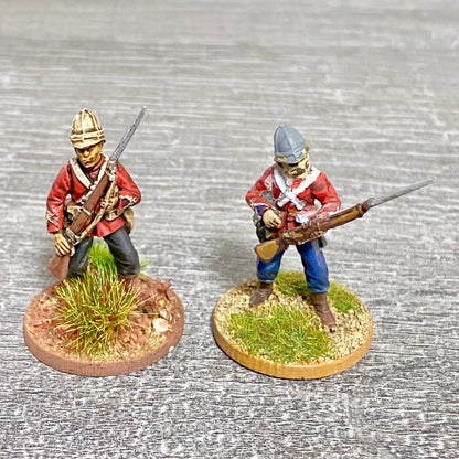 2x 28mm 24th Regt Of Foot Painted Plastic Miniatures Figs Zulu 1879 Wargames #14