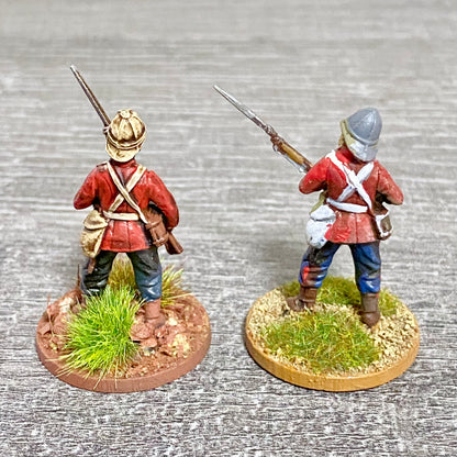 2x 28mm 24th Regt Of Foot Painted Plastic Miniatures Figs Zulu 1879 Wargames #14
