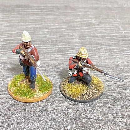 2x 28mm 24th Regt Of Foot Painted Plastic Miniatures Figs Zulu 1879 Wargames #16