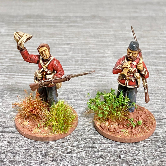 2x 28mm 24th Regt Of Foot Painted Plastic Miniatures Figs Zulu 1879 Wargames #20