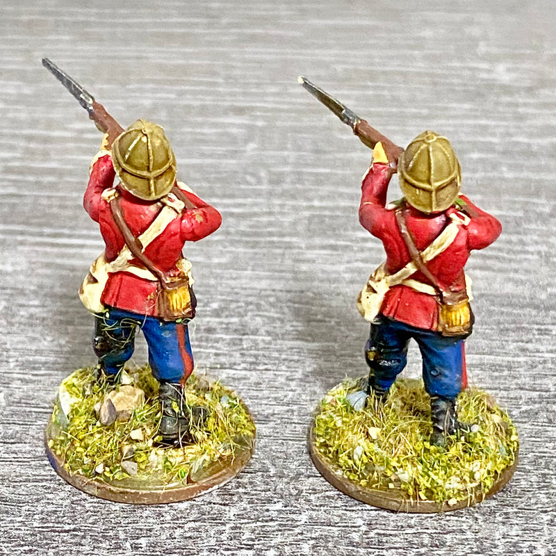 2x 28mm 24th Regt Of Foot Painted Plastic Miniatures Figs Zulu 1879 Wargames #21