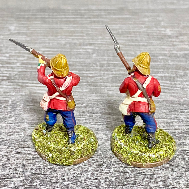 2x 28mm 24th Regt Of Foot Painted Plastic Miniatures Figs Zulu 1879 Wargames #22