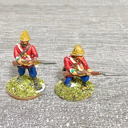 2x 28mm 24th Regt Of Foot Painted Plastic Miniatures Figs Zulu 1879 Wargames #23