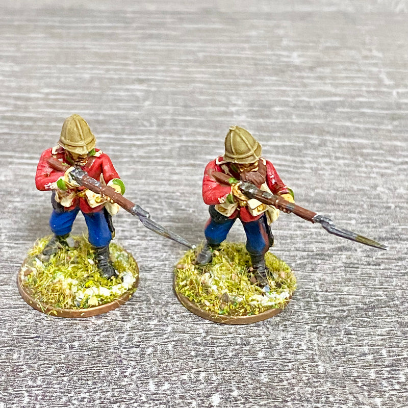 2x 28mm 24th Regt Of Foot Painted Plastic Miniatures Figs Zulu 1879 Wargames #24