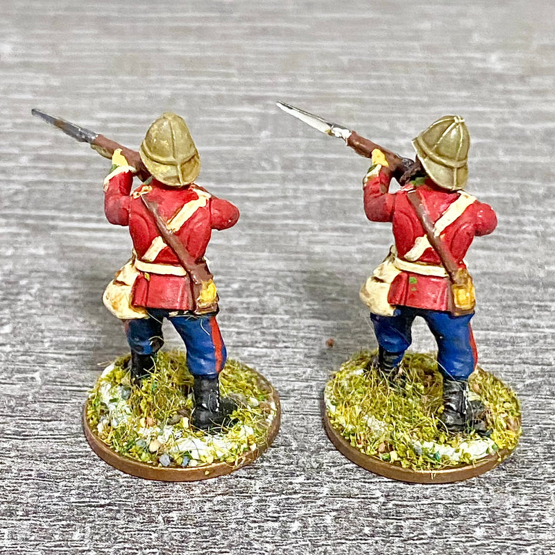 2x 28mm 24th Regt Of Foot Painted Plastic Miniatures Figs Zulu 1879 Wargames #24