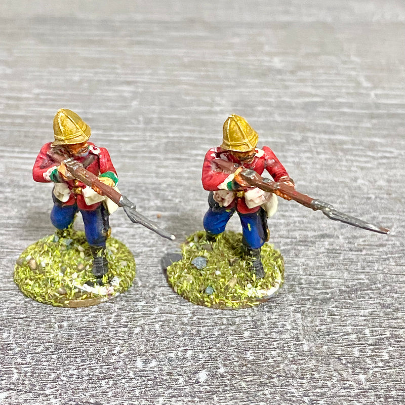 2x 28mm 24th Regt Of Foot Painted Plastic Miniatures Figs Zulu 1879 Wargames #25