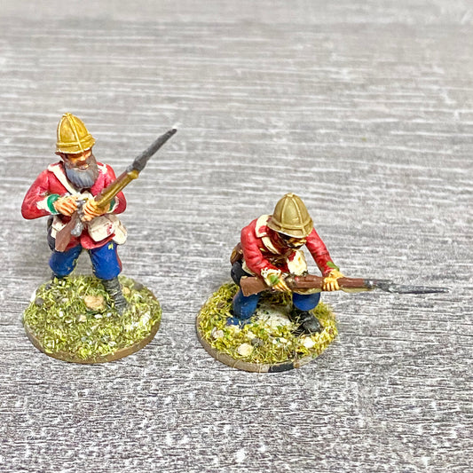 2x 28mm 24th Regt Of Foot Painted Plastic Miniatures Figs Zulu 1879 Wargames #27