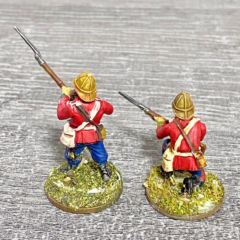 2x 28mm 24th Regt Of Foot Painted Plastic Miniatures Figs Zulu 1879 Wargames #27