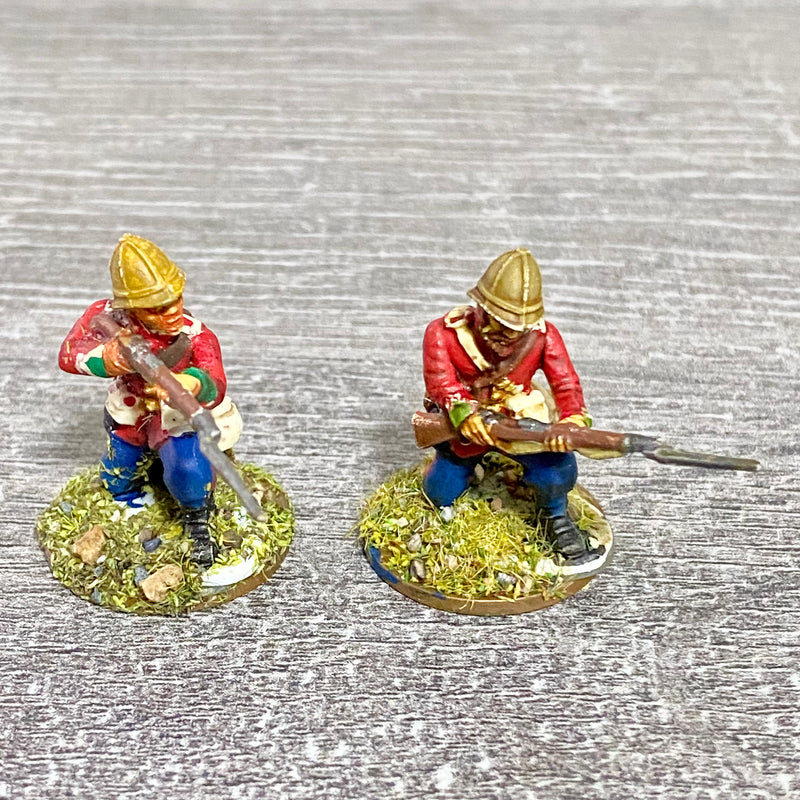 2x 28mm 24th Regt Of Foot Painted Plastic Miniatures Figs Zulu 1879 Wargames #28