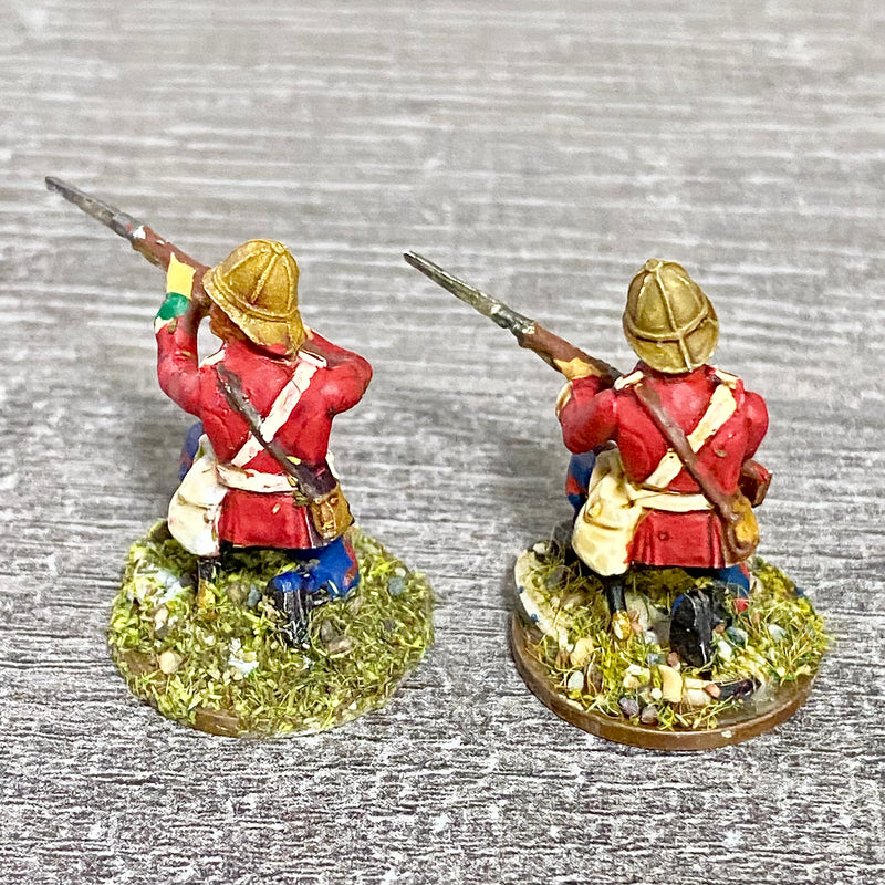 2x 28mm 24th Regt Of Foot Painted Plastic Miniatures Figs Zulu 1879 Wargames #28