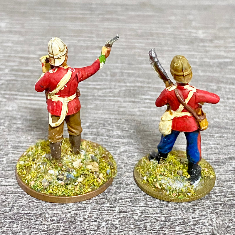 2x 28mm 24th Regt Of Foot Painted Plastic Miniatures Figs Zulu 1879 Wargames #30