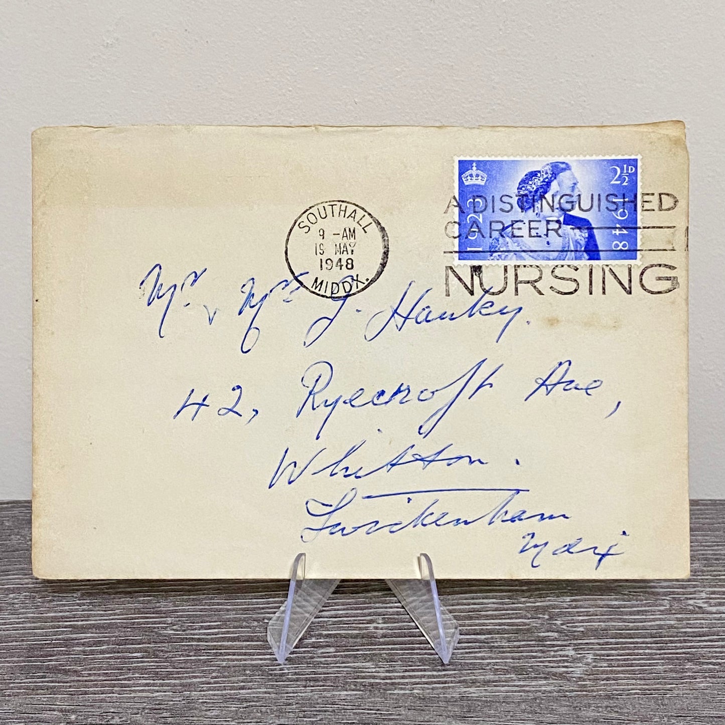 1948 Cover From Southall A Distinguished Career Nursing Slogan Signed 19 May