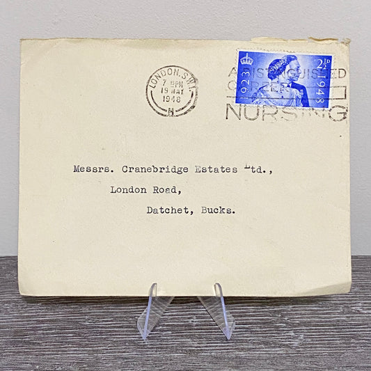 1948 Cover From London A Distinguished Career Nursing Slogan Stamped 19 May