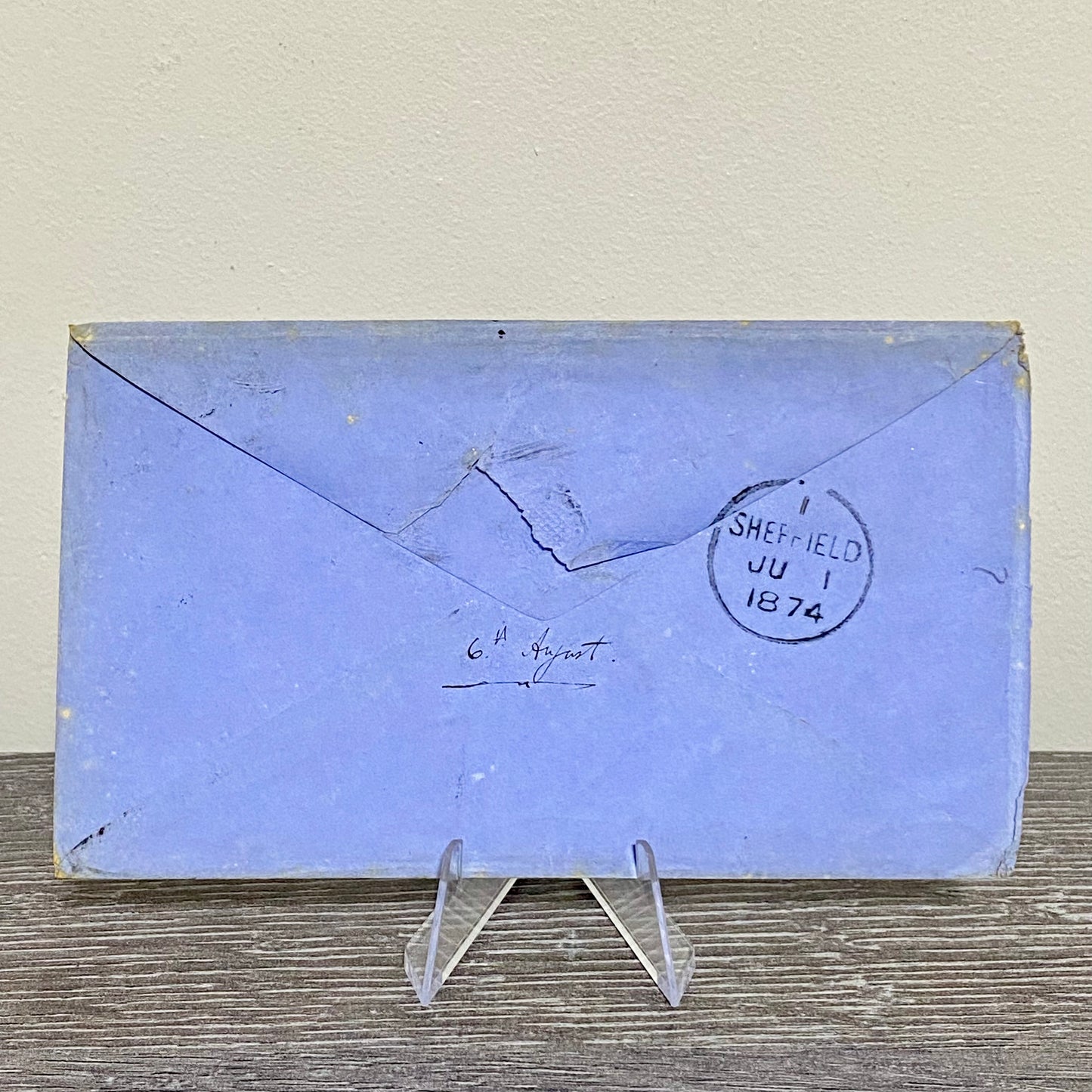 1874 GB Penny Red Brown Cover From London Stamped Postal Envelope 1 July Rare