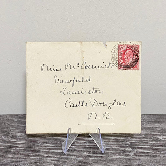 1909 GB King George VII 1d Stamped Envelope Cover Castle Douglas Scot 1 Nov Rare